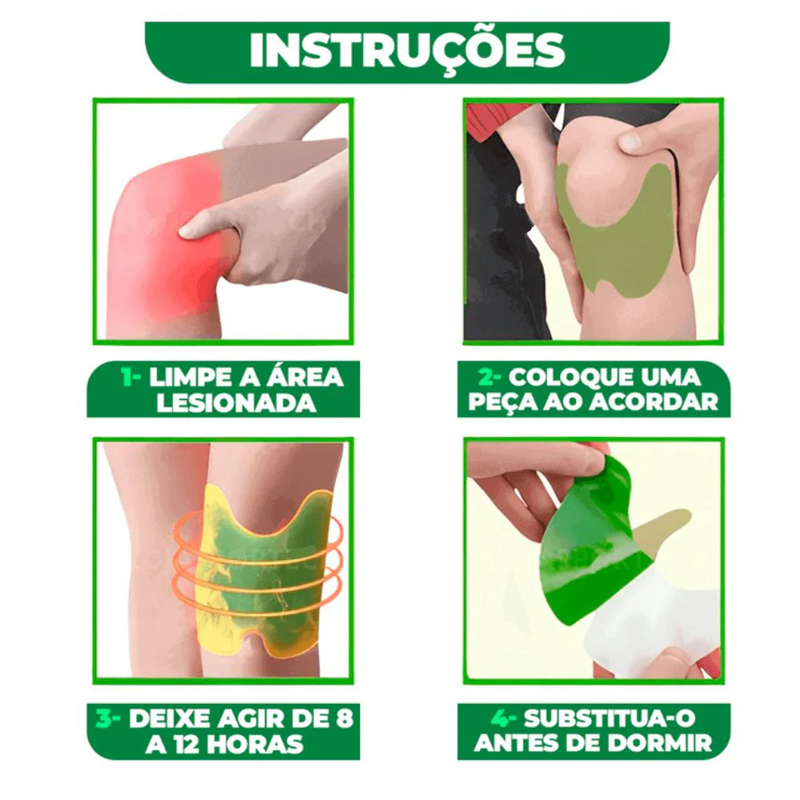 Adesivo para alívio de dores - recuperação natural