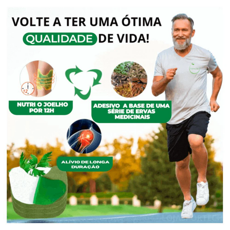 Adesivo para alívio de dores - recuperação natural