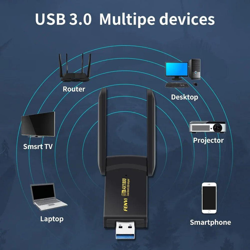 adaptador USB 3.0 WiFi 5Ghz FENVI 1800Mbps - Safe Haven