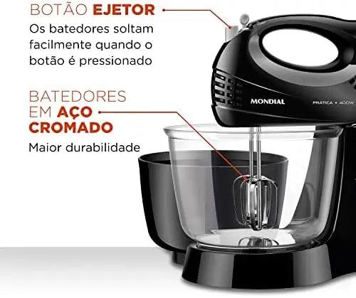 Batedeira prática 110V 400W B-45-R - Safe Haven