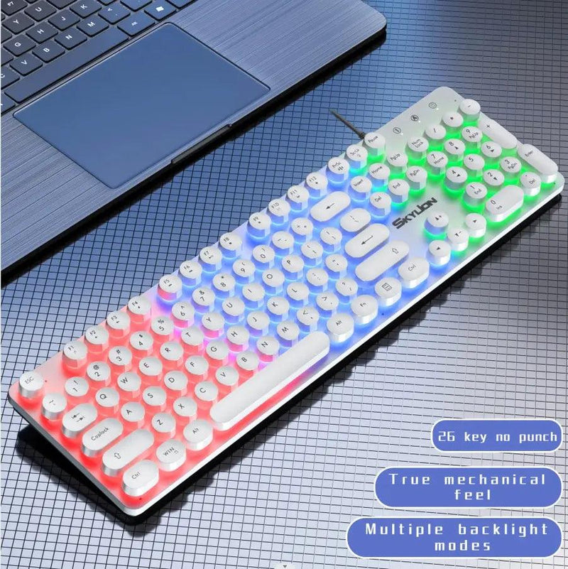 Teclado de membrana com fio e iluminação LED - Safe Haven