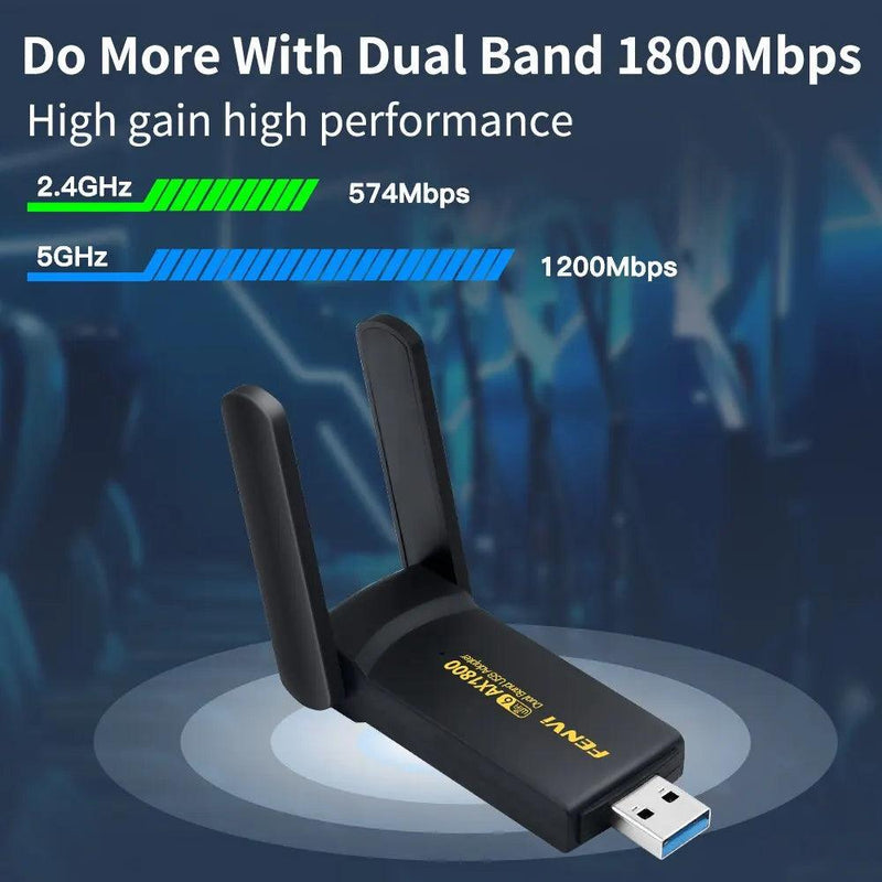 adaptador USB 3.0 WiFi 5Ghz FENVI 1800Mbps - Safe Haven